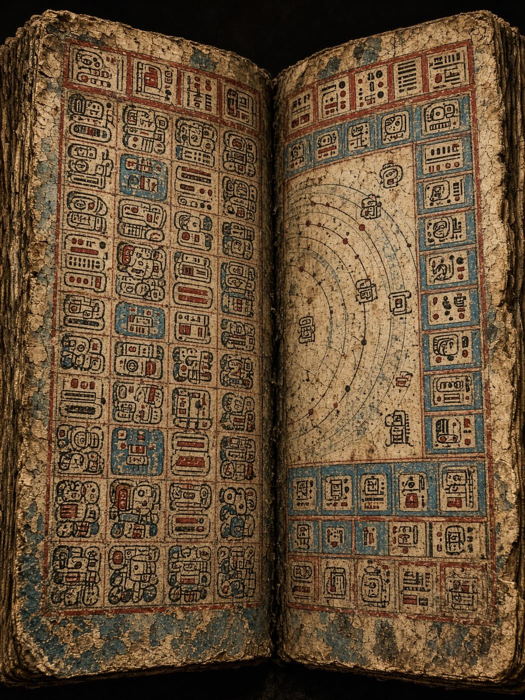 Maya codex pages