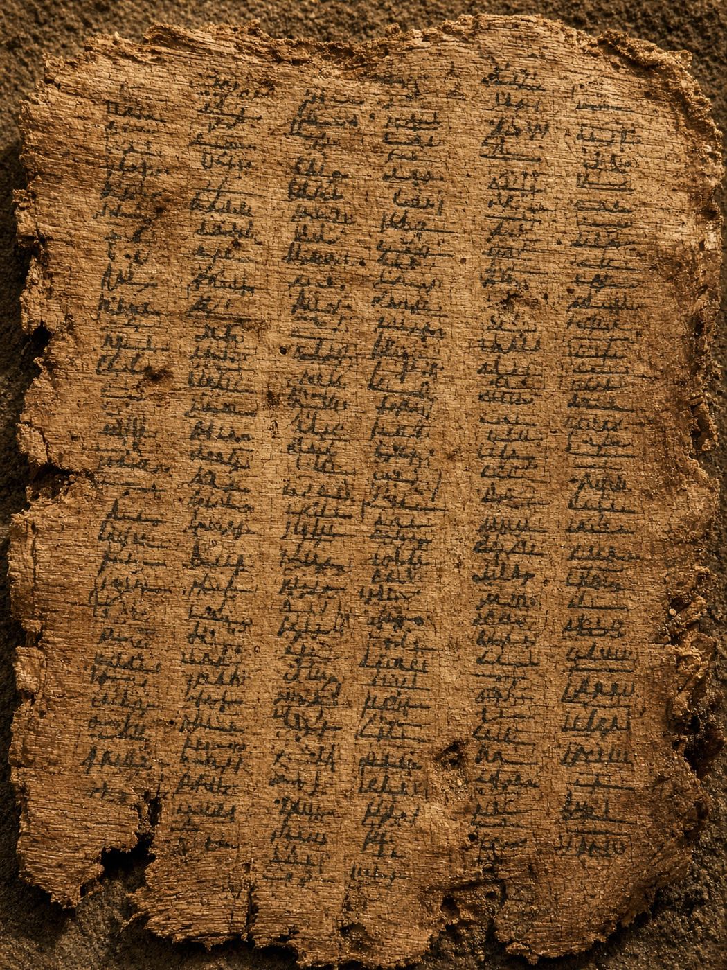 Papyrus logbook fragment